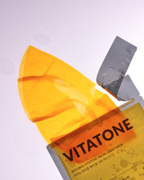 Returnu Vitatone Facial Sheet Mask_Radiance-Boosting Vitamin C Sheet Mask