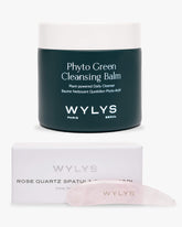 WYLYS Phyto Green Cleansing Balm and Rose Quartz Spatula Facial Tool Set