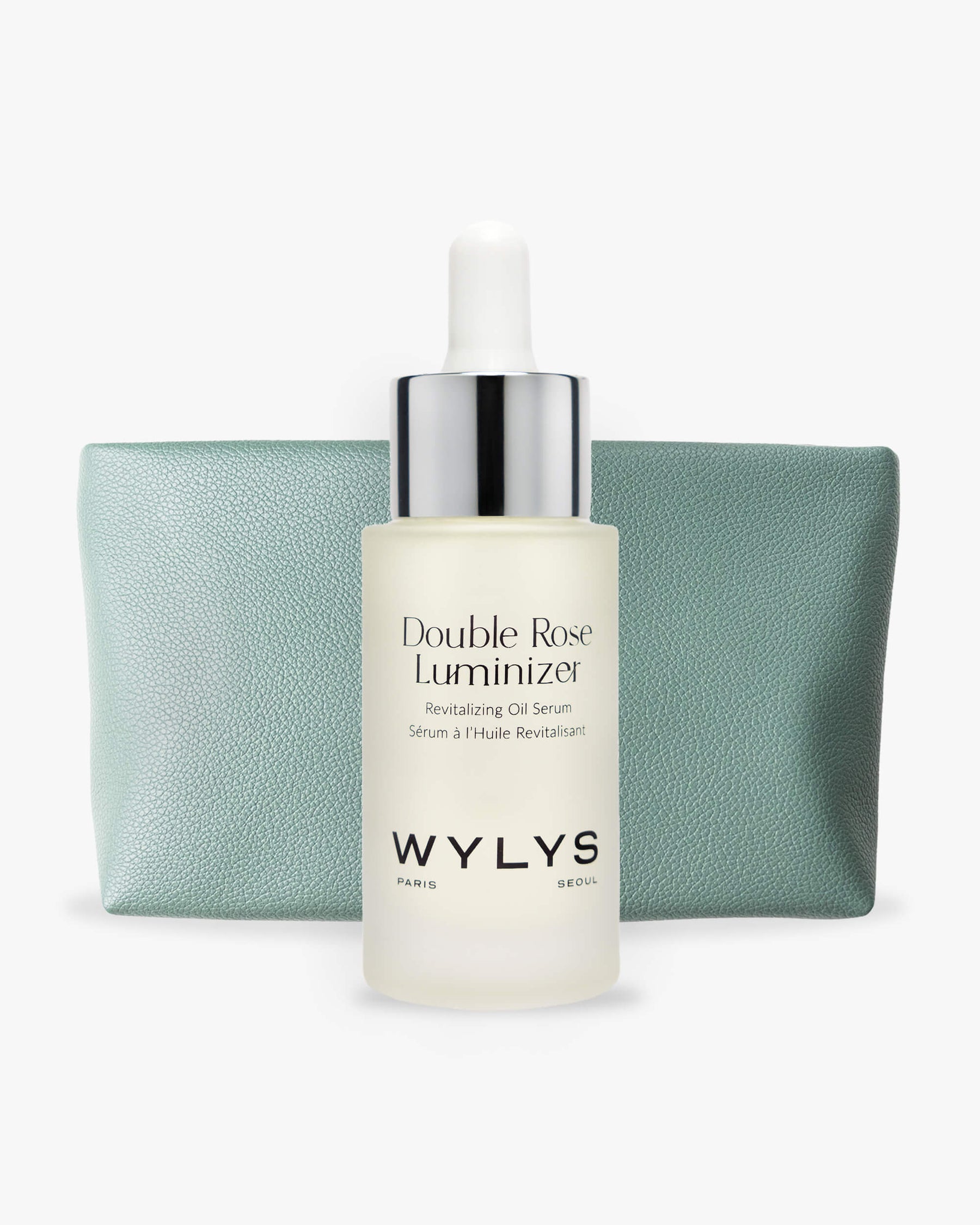 WYLYS Double Rose Luminizer & Sage Verte Makeup Bag