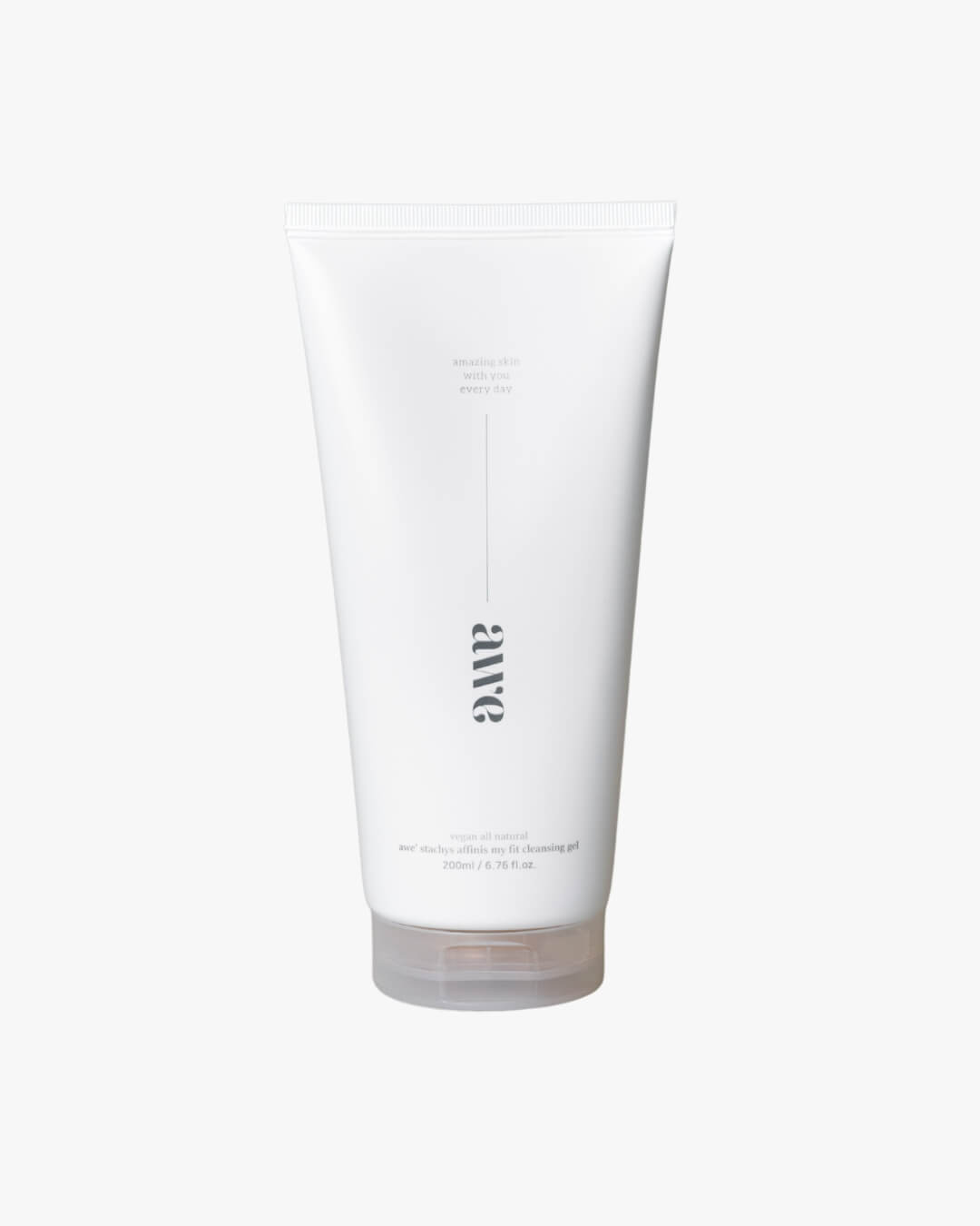 Awe vegan all-natural cleansing gel tube against a clean white background.