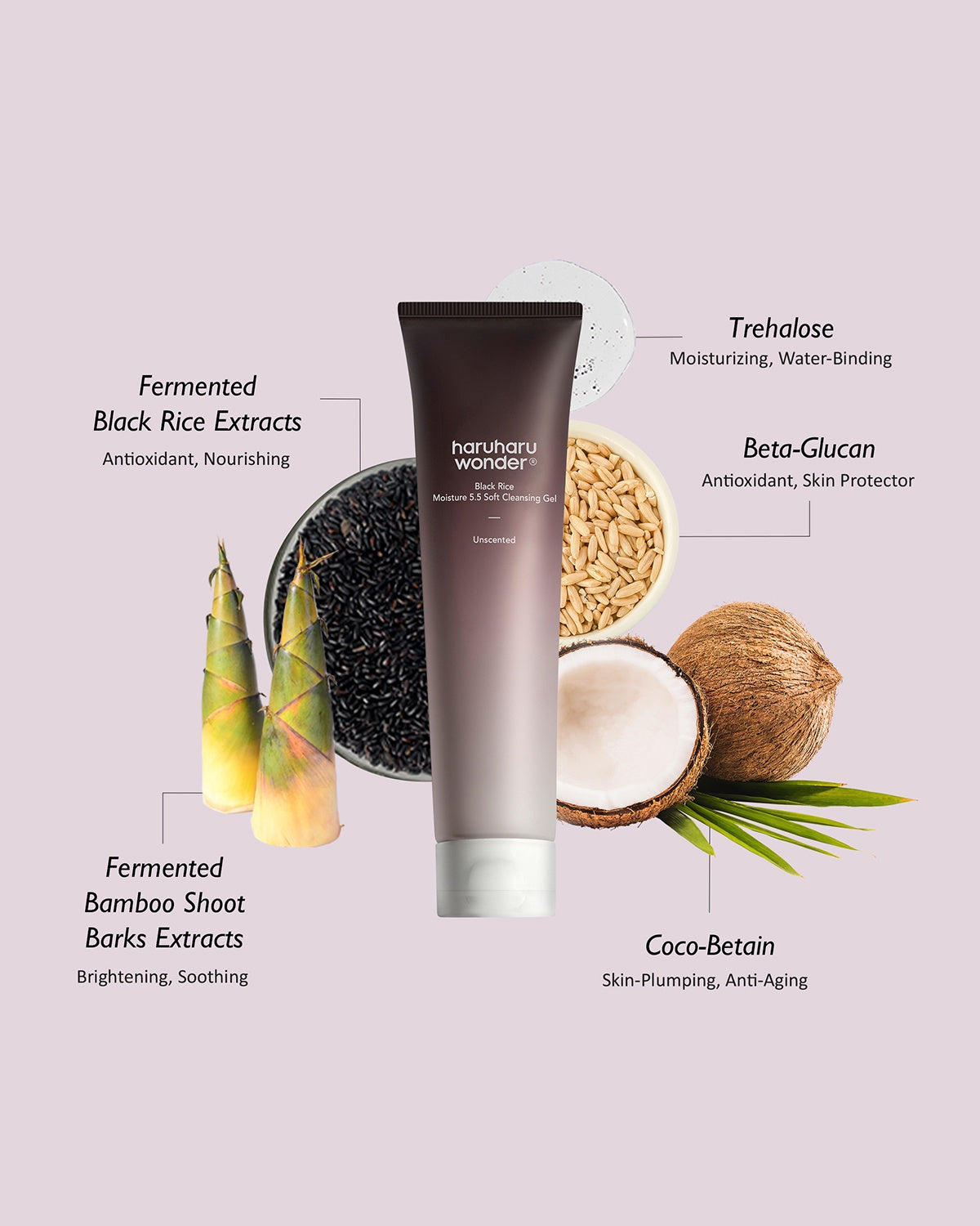 haruharu wonder Black Rice Moisture 5.5 Soft Cleansing Gel_Moisturizing Low pH Cleansing Gel