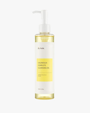 iUnik Calendula Complete Cleansing Oil, 200ml. Gentle K-beauty oil cleanser with calendula flower extract and plant oil.
