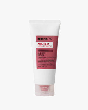 Heimish RX AHA + BHA Facial Exfoliator. The Enzyme Scrub cleans clogged pores and clears skin buildup.
