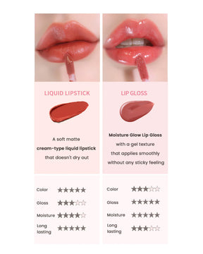 Ohlolly Korean Makeup Heimish Dailism Lip Gloss vs Lip Stick