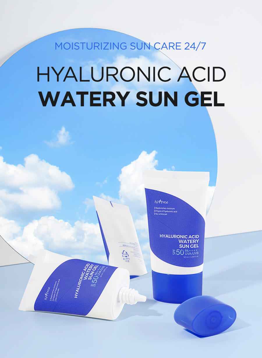 Ohlolly Korean Skincare Isntree Hyaluronic Acid Water Sun Gel SPF 50+ PA ++++