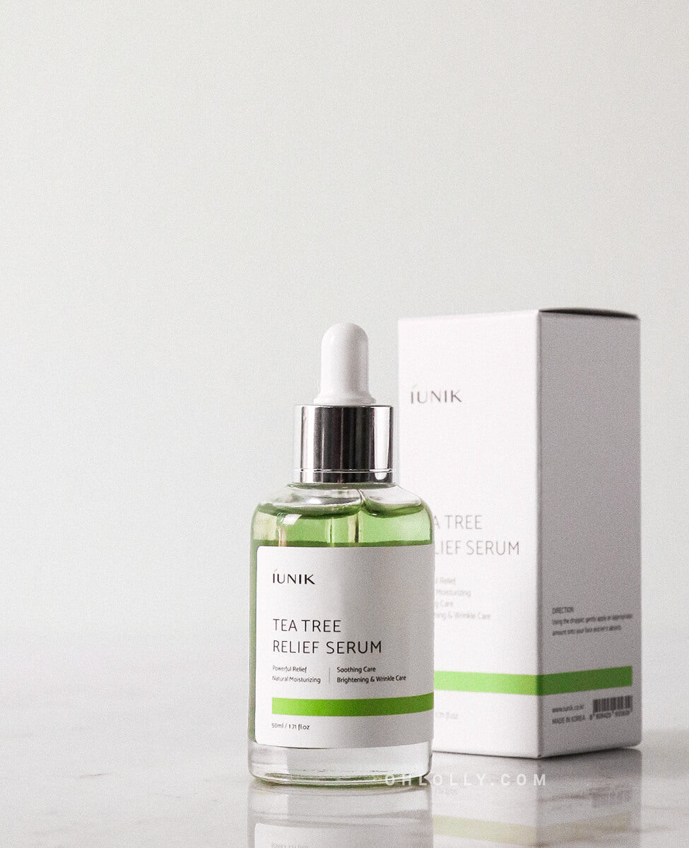 iUnik Tea Tree Relief Serum Ohlolly Korean Skincare Treatment