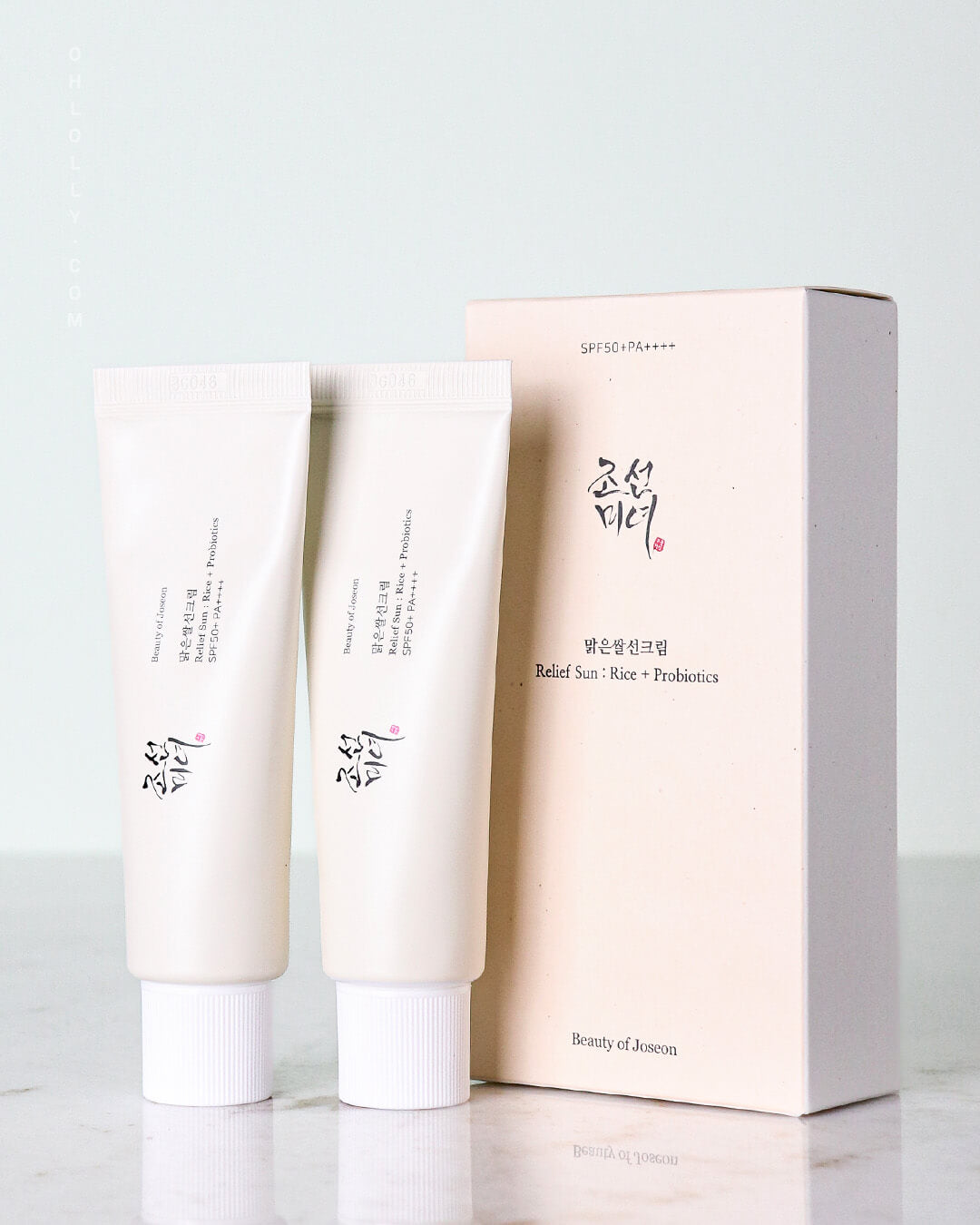 Ohlolly Korean Skincare Beauty of Joseon Relief Sun : Rice + Probiotics Set (2pack)