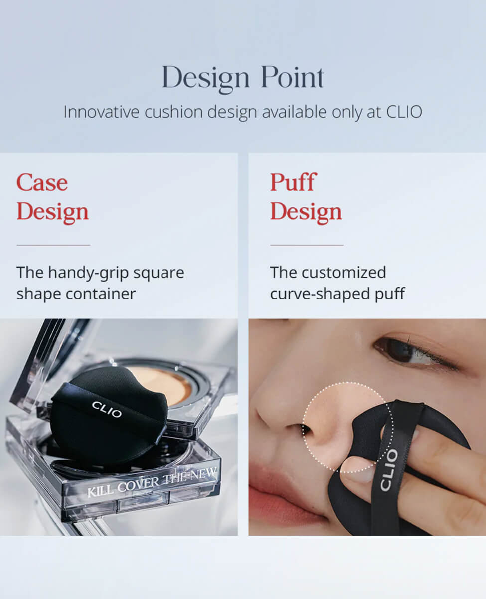 Ohlolly Korean Makeup Foundation Clio Kill Cover The New Founwear Cushion Set (+Refill)