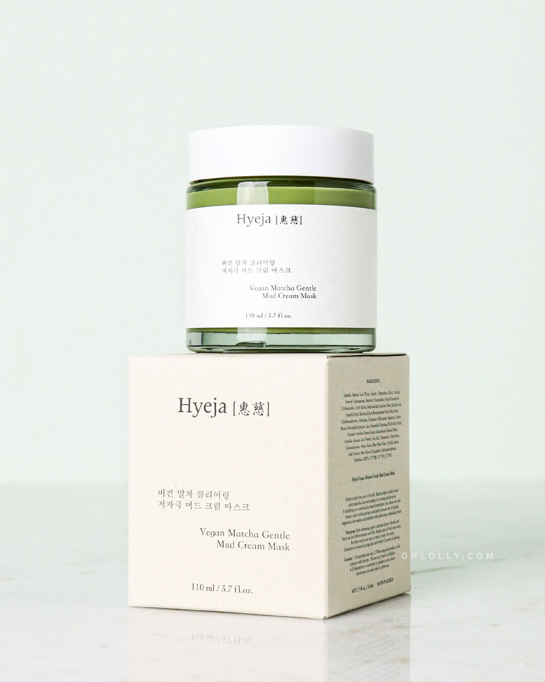 Ohlolly Korean Skincare Hyeja Vegan Matcha Gentle Mud Cream Mask